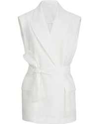 Brunello Cucinelli - Sleeveless Belted Waistcoat - Lyst