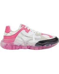 Moschino - Transparent-Sole Mesh Sneakers - Lyst