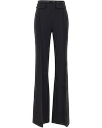 Elisabetta Franchi - High-Waist Wide-Leg Pants - Lyst