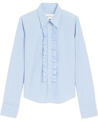 Ami Paris - Fitted Cotton Jabot Shirt For - Lyst