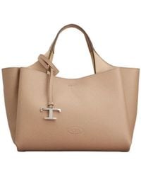 Tod's - Logo Plaque Mini Top Handle Bag - Lyst