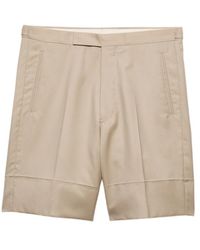 Prada - Triangle-Patch Shorts - Lyst