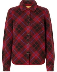 Guest In Residence - Dylan Checked Cashmere Cardigan - Lyst