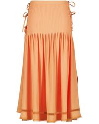 Rabanne - Bow-Detail Pleated Skirt - Lyst