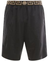 Versace - La Greca Waistband Bermuda Shorts - Lyst