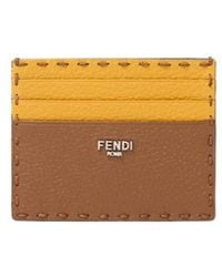 Fendi - Stitched Bicolour Cardholder - Lyst