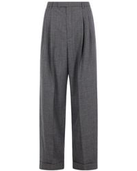 Valentino - Turn-Up Hem Straight Hem Pants - Lyst