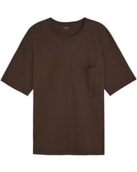 Lemaire - Boxy Cotton And Linen-Blend T-Shirt - Lyst