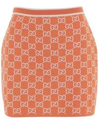 Gucci - Monogrammed Knit Skirt - Lyst