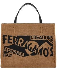 Ferragamo - Logo Jacquard Tote Bag - Lyst