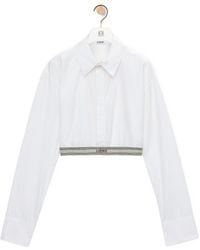 Loewe - Long-Sleeved Cropped Shirt - Lyst