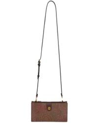Etro - Shoulder Strap Essential Arnica Wallet - Lyst