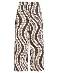 MAX&Co. - Two-Tone High-Waisted Wide-Leg Trousers - Lyst