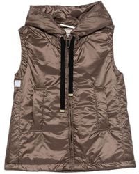 Max Mara - Water-Repellent Padded Canvas Hooded Gilet - Lyst