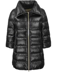 Herno - Puffer Front Zipped Coat - Lyst