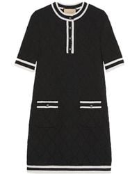 Gucci - Stripe-Trim Wool Minidress - Lyst
