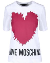 Moschino - T-Shirt With Round Neck And Short Sleeves - Lyst