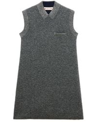 Marni - Wool Mini Dress With Lurex Detailing - Lyst