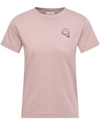 Moncler - Logo Patch Cotton T-Shirt - Lyst