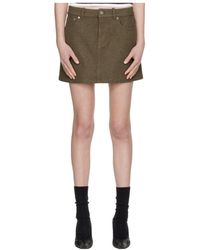 A.P.C. - Wool Mini Skirt With Belt Loop - Lyst