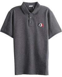 Moncler - Shark Patch Piquet Polo Shirt - Lyst