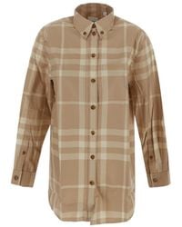 Burberry - Button-Up Checked Shirt - Lyst