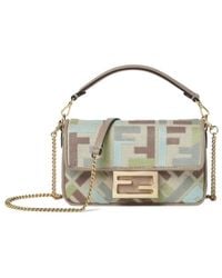 Fendi - Baguette Ff Embroidered Mini Shoulder Bag - Lyst