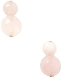 Jennifer Behr - Rose Quartz Earrings - Lyst