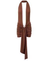 Christopher Esber - Pierced Orbit Halterneck Jersey Minidress - Lyst