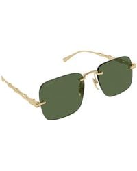Gucci - Eyewear Frameless Rectangular Sunglasses - Lyst