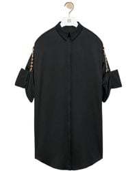 Loewe - Short-Sleeved Midi Shirt Dress - Lyst