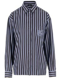 Etro - Striped Button-Up Shirt - Lyst