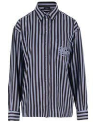 Etro - Striped Button-Up Shirt - Lyst