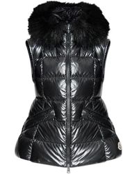 Moncler - Anse Shearling Collared Puffer Vest - Lyst