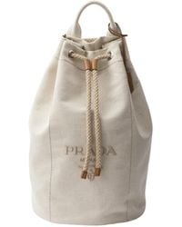 Prada - Logo-Printed Drawstring Backpack - Lyst