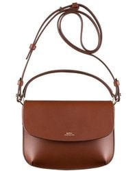 A.P.C. - Sarah Logo Detailed Mini Shoulder Bag - Lyst
