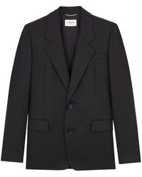 Saint Laurent - Pinstriped Single-Breasted Blazer - Lyst