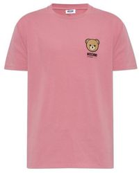 Moschino - Bear-Printed Short Sleeved T-Shirt - Lyst