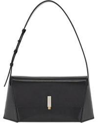 Ferragamo - Ferragamo Geometric Logo Engraved Shoulder Bag - Lyst