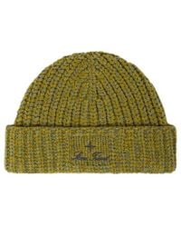 Stone Island - Beanie With Archival Script Logo Embroidery - Lyst
