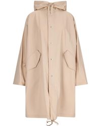 Jil Sander - Logo Printed Drawstring Coat - Lyst