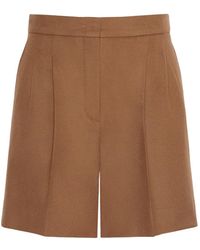Max Mara - Wool Poplin Shorts - Lyst
