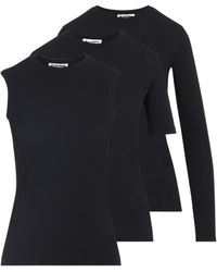 Jil Sander - 3 Pack Logo Embroidered Top - Lyst