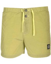 Stone Island - Compass-Patch Swim Shorts - Lyst
