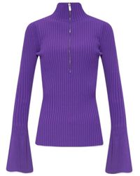 Proenza Schouler - Half-Zipped High Neck Jumper - Lyst
