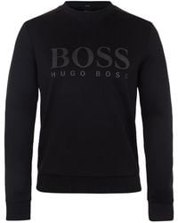 BOSS - Round-Necked Logo Sweater - Lyst
