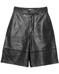 Frankie Shop - Leather Bermuda Shorts - Lyst