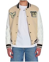 Off-White c/o Virgil Abloh - Logo-Patch Bomber Jacket - Lyst