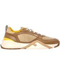 Fendi - Color Blocked Low Top Trainers - Lyst