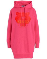 KENZO - Tiger-Logo Hoodie Dress - Lyst